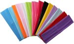 14pcs Mixed Colors Yoga Sports Headbands for Women - Soft Elastic Stretch Girls Athletic Headbands