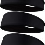 Men's Headbands, 3-Pack Head Band for Men, Sport Sweatbands for Running Fitness Yoga Cycling, Sweat Wicking Non Slip