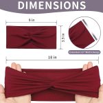 12 Pcs Stretchy Headbands for Women, Absorbed Sport Headband Soft Twist Knotted Hairbands for Daily Life Yoga Workout (Neutral Color 1) - Image 2