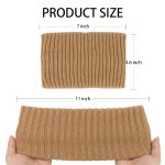 Knit Headwraps, 2 Pack Wide Headbands, Non-slip Thick Ear Warmers for Women - Image 2