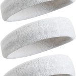 Sweatbands Sports Headband for Men & Women - Moisture Wicking Athletic Cotton Terry Cloth Sweatband for Tennis, Basketball, Running, Gym, Working Out
