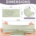 12 Pcs Stretchy Headbands for Women, Absorbed Sport Headband Soft Twist Knotted Hairbands for Daily Life Yoga Workout (Light Morandi) - Image 2