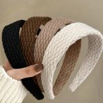 Knitted Headbands for Women Non Slip Trendy Headbands for Women’s Hair 1.7 inch Wide Cute Headband for Girls, Fall Head Bands Fashion Hair Accessories 4PCS