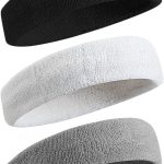 Sweatbands Sports Headband for Men & Women - Moisture Wicking Athletic Cotton Terry Cloth Sweatband for Tennis, Basketball, Running, Gym, Working Out