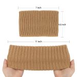 Winter Headbands for Women Non Slip Wide Headbands Thick Knit Head bands Khaki White Headband Soft Ear Warmer Hairbands Hair Accessories for Women Girls - Image 2