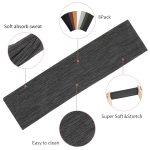 8 Pack Sport Headbands for Women, Elastic Soft Fabric Non-Slip Hair Bands Hair Warp for Daily Workout Yoga Running Sports - Image 2