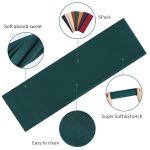 8 Pack Sport Headbands for Women, Elastic Soft Fabric Non-Slip Hair Bands Hair Warp for Daily Workout Yoga Running Sports, Combo 6 - Image 2