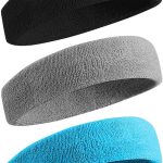 Sweatbands Sports Headband for Men & Women - Moisture Wicking Athletic Cotton Terry Cloth Sweatband for Tennis, Basketball, Running, Gym, Working Out