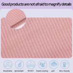 6 Packs Knitted Wide Headbands for Women Ribbed Headband Non Slip Boho Head Bands Thick Hairbands Workout Outdoor Yoga Sports Hair Accessories (Black, White, Dark Gray, Khaki, Caramel, Pink) - Image 2