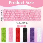 6 PCS Crochet Headbands for Women, Colourful Crochet Head Scarf Retro Knit Elastic Headbands, Soft Stretchy Headband for Parties Sports Activities - Image 2