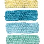4 Pcs Crochet Headbands Multi Color Soft Retro Stretch Knitted Hair Accessories for Dress up Parties Halloween Costume Sports Outdoor Activities (Blue, Small)