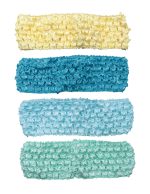 4 Pcs Crochet Headbands Multi Color Soft Retro Stretch Knitted Hair Accessories for Dress up Parties Halloween Costume Sports Outdoor Activities (Blue, Small)