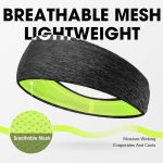 Men's Headbands, 3-Pack Head Band for Men, Sport Sweatbands for Running Fitness Yoga Cycling, Sweat Wicking Non Slip - Image 2