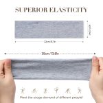 9 Pack Headbands for Women Non Slip - Fabric Elastic Hair Bands for Women's Hair, Soft Cotton Cloth Stretchy Sport Headbands, Sweat Absorption Athletic Hairbands for Workout Yoga Running - A - Image 2
