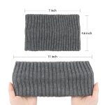 5 Pcs Winter Headbands for Women Non Slip Wide Headbands Thick Knit Head bands White Khaki Brown Gray Black Headband Soft Ear Warmer Hairbands Hair Accessories for Women Girls - Image 2