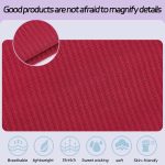 6 Packs Ribbed Knitted Wide Headbands for Women Non Slip Head Bands Fashion Headband Thick Hairbands Workout Outdoor Yoga Dating Hair Accessories (Black, Caramel, Khaki, Red, Light Gray, Dark Gray) - Image 2