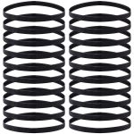 20-Piece Elastic Non-Slip Sweat Headbands - Thin Elastic for Women, Men & Girls