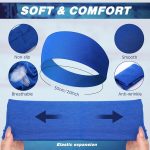 18 Pcs Sports Sweatbands for Men Women Camo Headbands Workout Non Slip Headbands Breathable Head Band Fitness Stretchy Unisex Hairband for Yoga Running Cycling Ball - Image 2