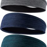 Men's Headbands, 3-Pack Head Band for Men, Sport Sweatbands for Running Fitness Yoga Cycling, Sweat Wicking Non Slip