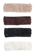 4 Pcs Crochet Headbands Multi Color Soft Retro Stretch Knitted Hair Accessories for Dress up Parties Halloween Costume Sports Outdoor Activities