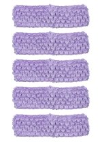 5 Pcs Crochet Headbands Soft Retro Stretch Knitted Hair Accessories for Dress up Parties Halloween Costume Sports Outdoor Activities (Light Purple)