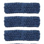 5 Pcs Crochet Headbands Soft Retro Stretch Knitted Hair Accessories for Dress up Parties Halloween Costume Sports Outdoor Activities (Dark Blue)