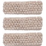 5 Pcs Crochet Headbands Soft Retro Stretch Knitted Hair Accessories for Dress up Parties Halloween Costume Sports Outdoor Activities (Khaki)